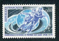 N°1665-1971-FRANCE-CHAMP MONDE PATINAGE A LYON