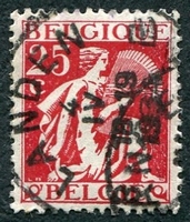 N°0339-1932-BELGIQUE-AGRICULTURE-25C-CARMIN