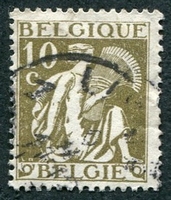 N°0337-1932-BELGIQUE-AGRICULTURE-10C-OLIVE
