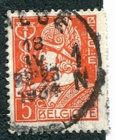 N°0336-1932-BELGIQUE-COMMERCE-5C-ROUGE/ORANGE