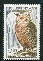 N°1694-1971-FRANCE-OISEAU-GRAND DUC