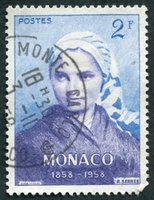 N°0493-1958-MONACO-BERNADETTE SOUBIROUS-2F