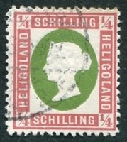 N°05-1869-HELIGOLAND-VICTORIA-1/4S-CARMIN ET VERT