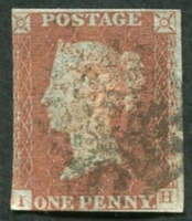 N°0003-1841-GB-REINE VICTORIA-1P-ROUGE/BRUN S/AZURE