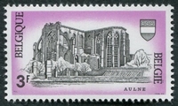 N°1483-1969-BELGIQUE-ABBAYE D'AULNE -GOZEE-3F