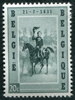 N°1020-1957-BELGIQUE-125E ANNIV ARRIVEE LEOPOLD 1ER-20C