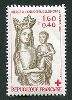 N°2295--1983-FRANCE-CROIX ROUGE-VIERGE A L'ENFANT