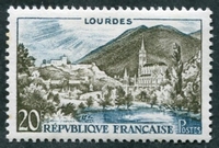 N°1150-1958-FRANCE-VUE DE LOURDES-20F