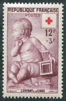 N°1048-1955-FRANCE-ENFANT A LA CAGE-PIGALLE-12F+3F