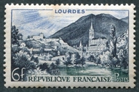 N°0976-1954-FRANCE-VUE DE LOURDES-6F