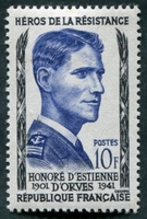 N°1101-1957-FRANCE-HONORE ESTIENNE D'ORVES-10F