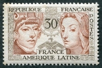 N°1060-1956-FRANCE-AMITIES FRANCE AMERIQUE LATINE-30F