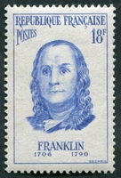 N°1085-1956-FRANCE-BENJAMIN FRANKLIN-18F-OUTREMER