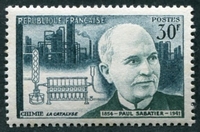 N°1058-1956-FRANCE-PAUL SABATIER ET CATALYSEUR-30F