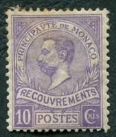 N°09-1910-MONACO-PRINCE ALBERT 1ER-10C-VIOLET
