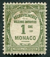 N°13-1924-MONACO-TAXE-1C-OLIVE