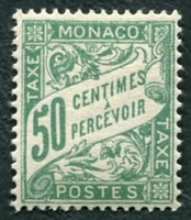 N°20-1926-MONACO-TAXE-50C-VERT