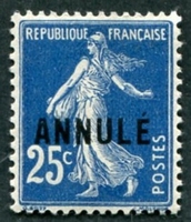 N°140A-CI 1-SEMEUSE FOND PLEIN-25C-BLEU FONCE