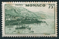 N°0176-1939-MONACO-RADE ET VUE DE MONTE-CARLO-75C