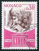 N°0700-1966-MONACO-JEUNE GARCON ECRIVANT-30C