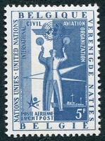 N°30-1958-BELGIQUE-ORG AVIATION CIVILE INTERN-5F-BLEU/GRIS