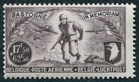 N°12-1946-BELGIQUE-AUX COMBATTANTS DE BASTOGNE-17F50+62F50