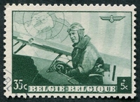 N°0467-1938-BELGIQUE-CONFER AEROPOSTALE EUROPEENNE-35C+5C