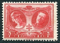 N°0244-1926-BELGIQUE-REINE ELISABETH ET ALBERT 1ER-5F+1F