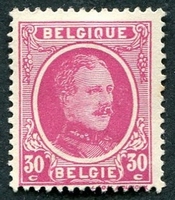 N°0200-1921-BELGIQUE-ROI ALBERT 1ER-30C-LILAS/ROSE