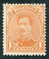 N°0135-1915-BELGIQUE-ROI ALBERT 1ER-1C-ORANGE