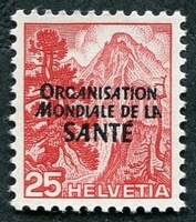 N°273-1948-SUISSE-25C-ROUGE