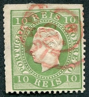 N°0037A-1870-PORT-LOUIS 1ER-10R-VERT/JAUNE