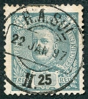 N°0130-1895-PORT-CHARLES 1ER-25R-VERT BLEU