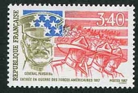 N°2477-1987-FRANCE-GENERAL PERSHING SOLDATS DRAPEAU