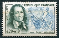 N°1296-1961-FRANCE-PIERRE PUGET-20C+10C