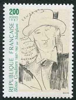 N°2497-1987-FRANCE-BLAISE CENDRARS PAR MODIGLIANI