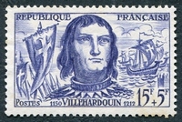 N°1207-1959-FRANCE-GEOFFROI DE LA VILLEBARDOUIN-15F+5F