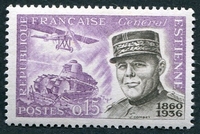 N°1270-1960-FRANCE-GENERAL ESTIENNE-15C-LILAS ET GRIS OLIVE