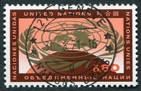 N°006-1969-NATIONS UNIES GE-EMBLEME ONU SUR GLOBE-60C