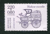 N°2525-1988-FRANCE-JOURNEE DU TIMBRE-VOITURE MONTEE