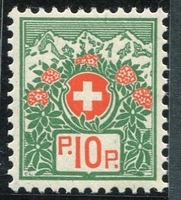 N°11A-1927-SUISSE-10C-VERT/ROUGE