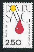 N°2528-1988-FRANCE-EN FAVEUR DU DON DU SANG