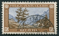 N°0236-1929-SUISSE-LAC D'ENGSTLEN ET MONT TITLIS-10C-BISTRE/