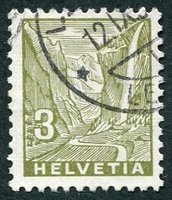 N°0271-1934-SUISSE-CHUTE DU STAUBBACH-3C-OLIVE