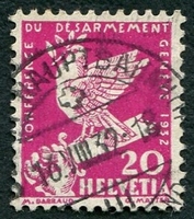 N°0256-1932-SUISSE-CONFERENCE DESARMEMENT20C-ROSE/LILAS