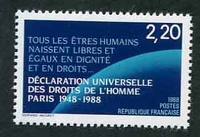 N°2559-1988-FRANCE-40E ANNIV DECLARATION DROITS DE L'HOMME