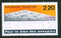 N°2562-1989-FRANCE-TEXTE EN BRAILLE