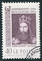 N°1342-1964-POLOGNE-ROI KASIMIERZ WELKI-40GR