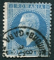 N°0039-1872-ROUMANIE-PRINCE CHARLES-10B-BLEU