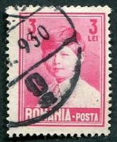 N°0340-1928-ROUMANIE-ROI MICHEL 1ER-3L-ROSE